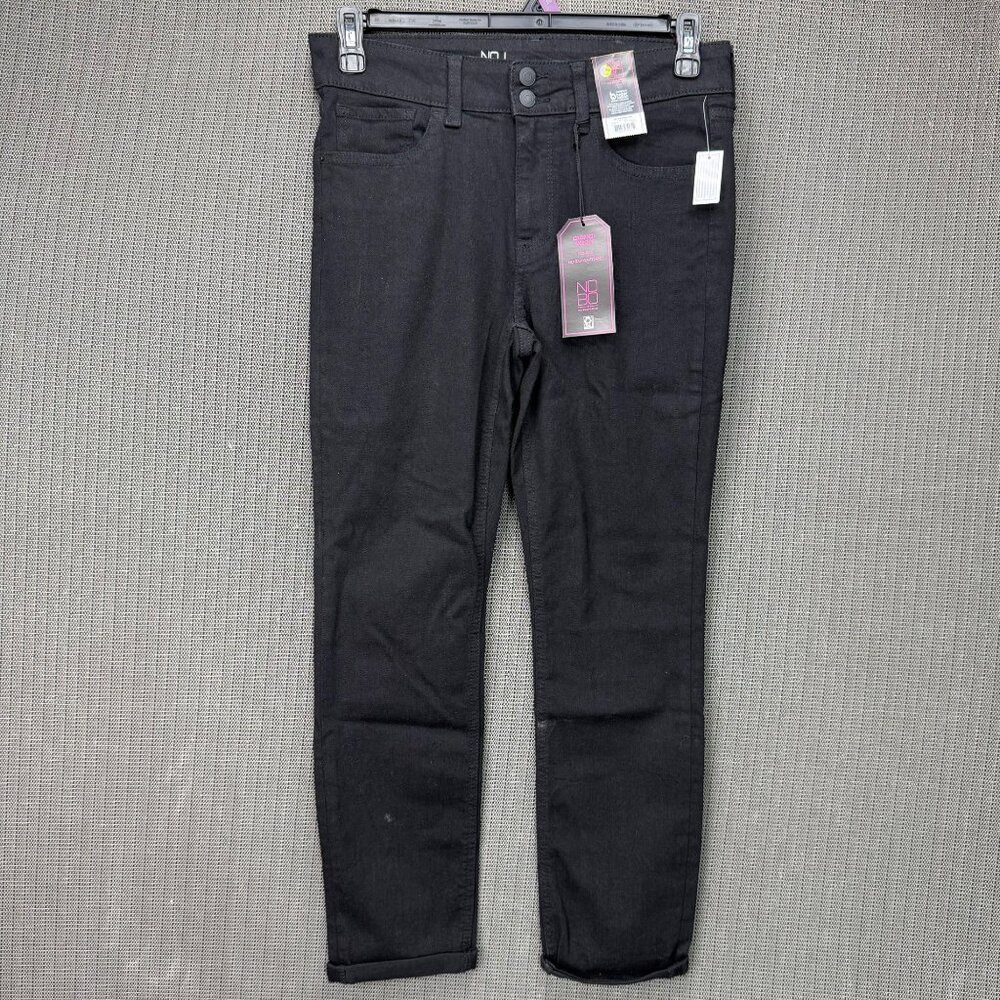 No Boundaries Womens Size 11 Black Cropped Skinny Jeans Mid-Rise Stretch